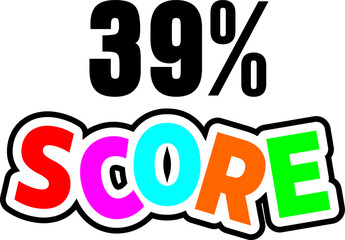 Score sign designed modern style to catch the eye with color various combination. Point Vector illustration isolated white background