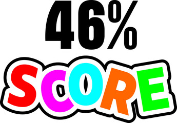 Score sign designed modern style to catch the eye with color various combination. Point Vector illustration isolated white background