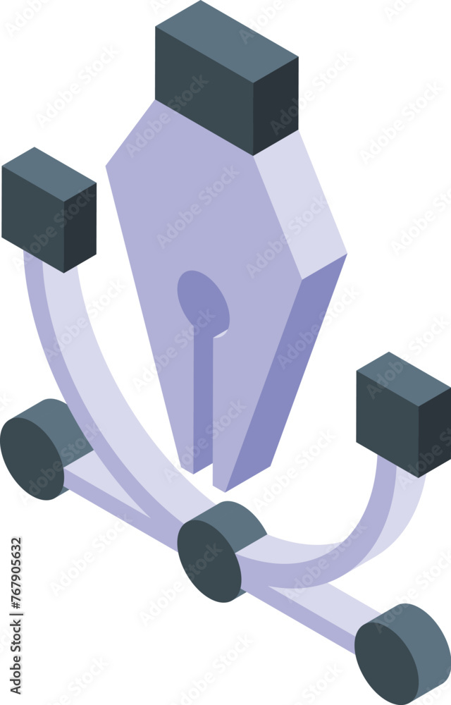 Poster coder service icon isometric vector. illustrator design manage. pc developer