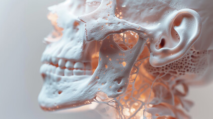 Calcium Creative 3D imagery showing strengthening bones beneath healthy
