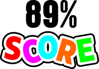 Score sign designed modern style to catch the eye with color various combination. Point Vector illustration isolated white background