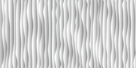 Curved vertical lines, gypsum wall, seamless pattern, vector design