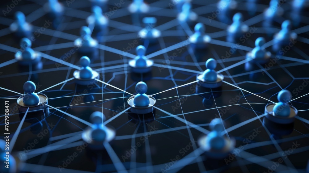 Poster concept of internet social network communication. generative ai