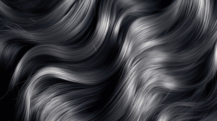 Waved silver hair background