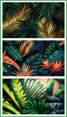 Premium Vector Illustration | Tropical leaf background, for ornaments as well as handicrafts