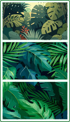 Premium Vector Illustration | Tropical leaf background, for ornaments as well as handicrafts