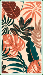 Premium Vector Illustration | Tropical leaf background, for ornaments as well as handicrafts