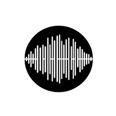 Sound waves collection. Analog and digital audio signal. Music equalizer. Interference voice recording. High frequency radio wave. Vector illustration.

