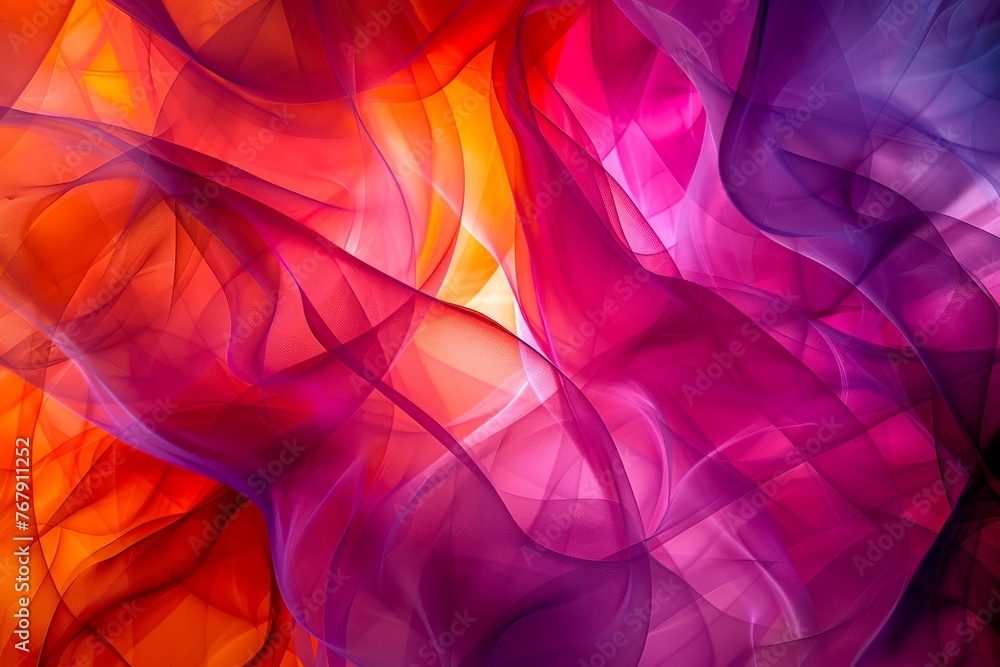 Aufkleber abstract vivid color background with vibrant swirling fabric textures for artistic and creative desi