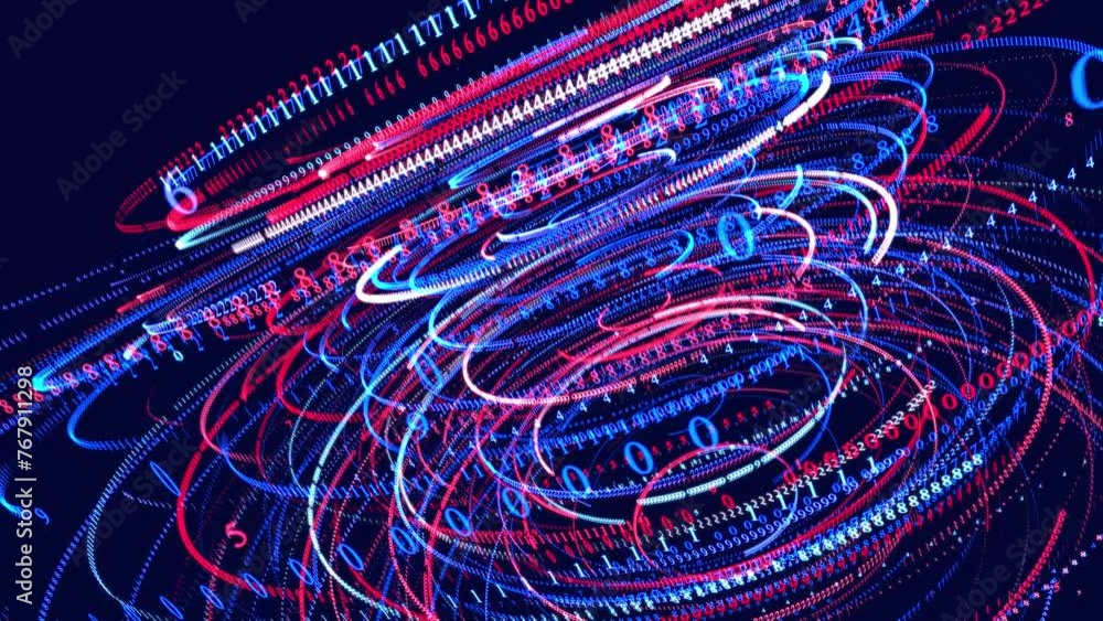 Poster symbols form lines, lines form rings grid. sci fi digital theme, information ai construction of lett