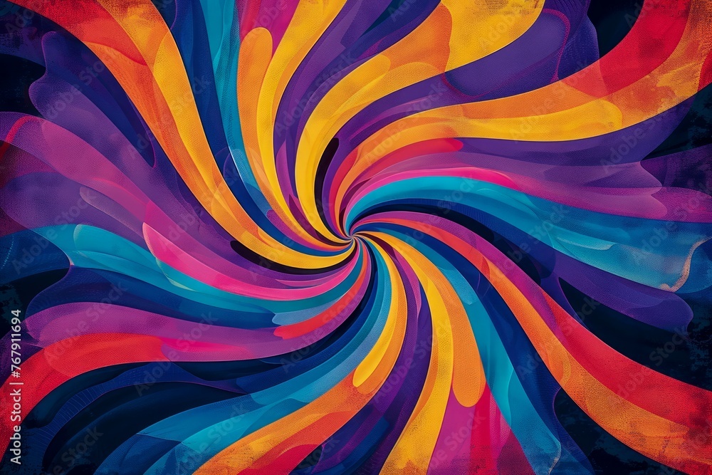 Poster vibrant color swirl abstract background with energetic rainbow hues and dynamic motion