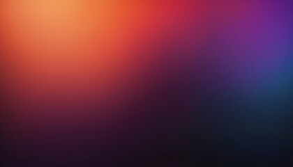 Obraz premium Dark grainy color gradient background, purple red orange blue black colors banner poster cover abstract design