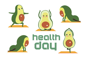 Nutrition food for healthy life, world health day concept, World health day illustration, vector vegetable 