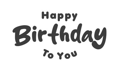 Fototapeta premium Happy Birthday Lettering Vector