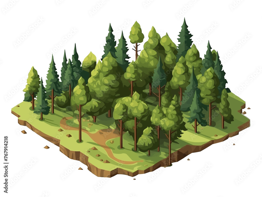 Poster a forest with a path through it