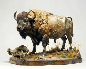 Foto op Plexiglas Stern buffalo, prairies rugged dweller, herds anchor © Jiraphiphat