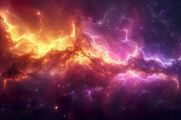 Nebula and galaxies in space. Abstract cosmos background,