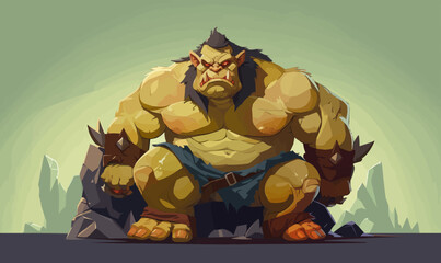 ogre isolated vector style on isolated background illustration