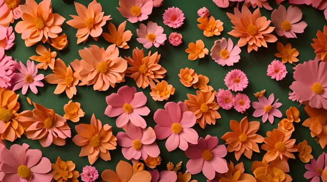 A Colorful Assortment of Paper Flowers