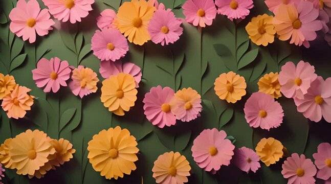A Colorful Assortment of Paper Flowers