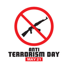 Vector of Anti-Terrorism Day on May 21