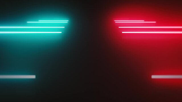 Abstract Digital Neon Retro Background Loop/ Animation of an abstract digital background with neon laser lines seamless looping