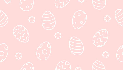 Easter egg seamless pattern. Spring pattern with eggs. Easter wrapping paper