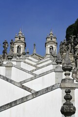 Low angle shot of a historic buildings with statues