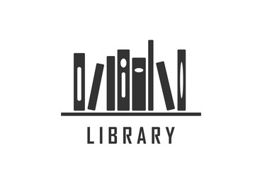 Library logo vector design illustration. Abstract business brand