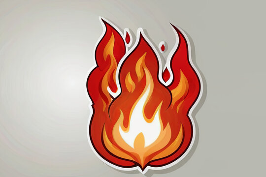 Cartoon flame elements for lively background illustrations.