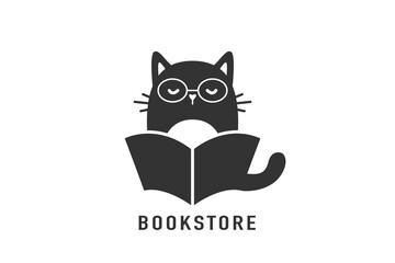 Bookstore logo vector design illustration. Abstract business brand