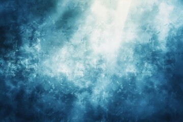 Abstract blue and white gradient background, shining light, grungy texture, digital illustration