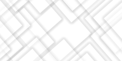 Abstract white background design with layers of textured white transparent material in triangle and squares shapes. White color technology concept geometric line vector white light grey background.	
