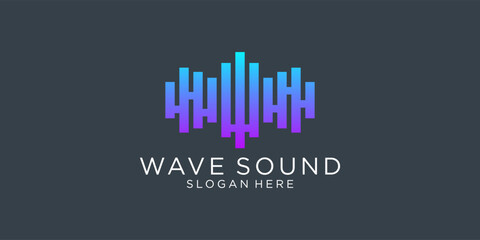  wave logo design inspiration, music logo 