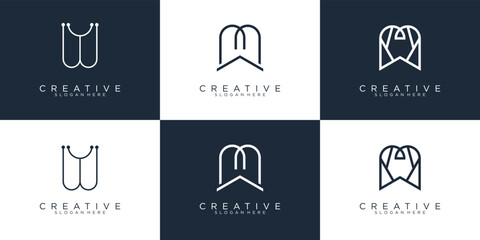 Collection  logo design template. Minimalist icon for business