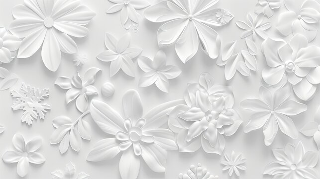 Minimalistic light background with white patterns 