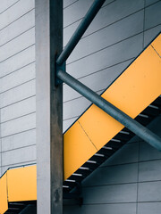 Yellow Staircase Next to Building