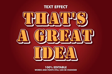 Modern bold 3d typography cartoon editable text effect