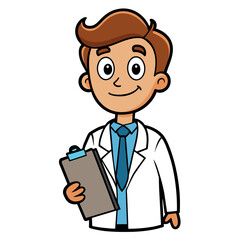 cartoon doctor with stethoscope