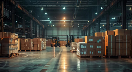 A large Warehouse filled with crates of merchandise: Visualization of Industry 4.0 in Retail Logistics
