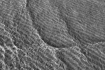 A grayscale of monochrome shallow sea