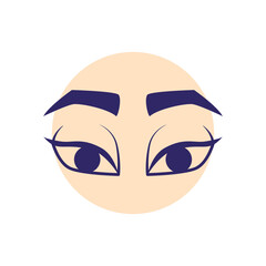 Cartoon eyes line icon. Cartoon character expressions.