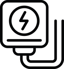 Power adapter icon outline vector. Phone charger. Device charging device