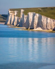 Stunning view of Seven Sisters Cliffs, Sussex, England