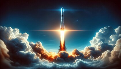 rocket launch and space shuttle - obrazy, fototapety, plakaty