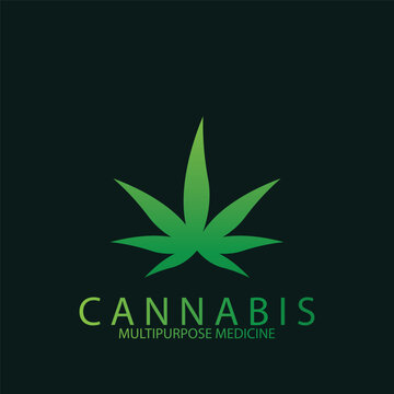 Pot Cannabis for CBD THC design logo icon vector illustration template design