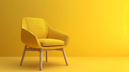 Chair isolated background, modern design, comfortable relaxation option.