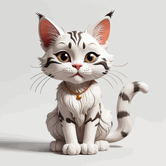 Fototapeta na wymiar All Cats Cartoon Design Very Cute