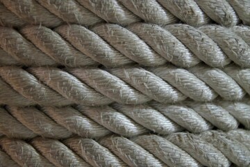 a rope is shown with many different yarns of different colors