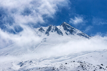 The scenic views of Hasan Mountain, which is a volcanic mountain with its 3268 meters peak, attracts the summit lovers with its majestic stance, Aksaray, Turkey